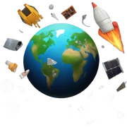 space trash sticker