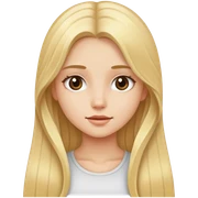 girl with long blonde hair sticker