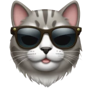 Cat with sunglasses sticker