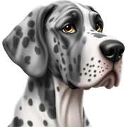 Grey and black Merle Great Dane  sticker