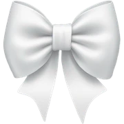 White bow on white bow sticker