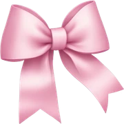 light pink ribbon bow sticker