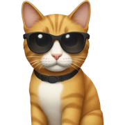 Cat with sunglasses sticker