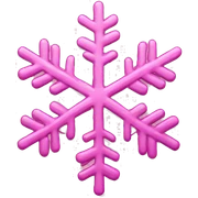 Pink snowflake sticker