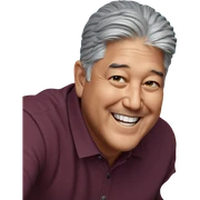 smiling old man with grey hair sticker