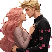 intimate moment between two people sticker