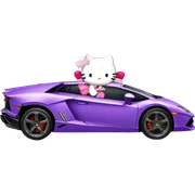 lamborghini with hello kitty driving in it sticker