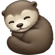 Sleepy otter sticker
