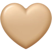 Light tan heart sticker