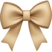 Beige bow sticker