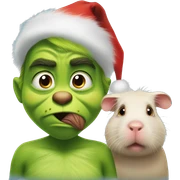 Grinch with guineaipig sticker