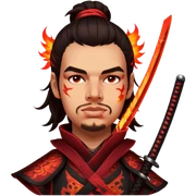 Fire-Wielding Samurai sticker