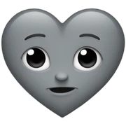Grey heart sticker