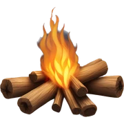 campfire in the snowy mountains  sticker