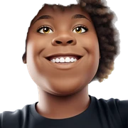 smiling afro boy portrait sticker