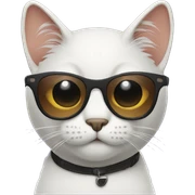 Cat with sunglasses sticker