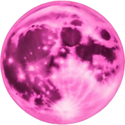 Pink full moon sticker