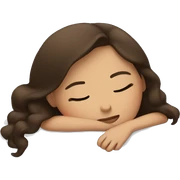 Brunette girl sleeping sticker