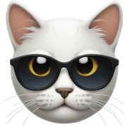 Cat with sunglasses sticker