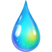 Magic water drop sticker