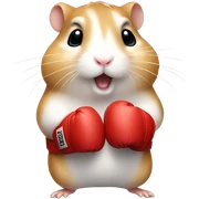boxing hamster sticker