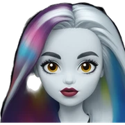 multicolored hair girl portrait sticker
