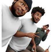 boys having fun indoors sticker