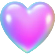 Holographic heart sticker