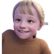 smiling girl in sweater sticker