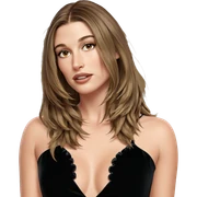 brown-haired girl in dress sticker