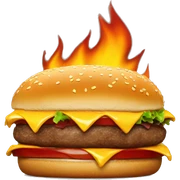 Burguer fire sticker