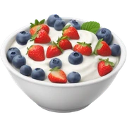 yoghurt bowl with blueberries and strawberries sticker
