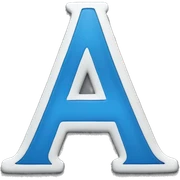 Blue letter A sticker