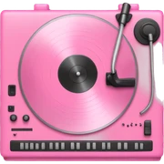 pink vinyl player sticker