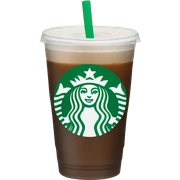 Starbuck ice coffee with ice cubes sticker