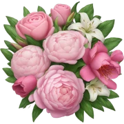 pink flower bouquet sticker
