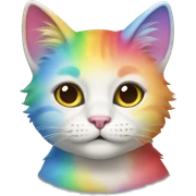 Rainbow cat sticker