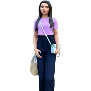 girl with fruit outdoors sticker