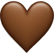 brown heart  sticker
