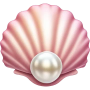 Pretty Pink shell with pearl inside sticker