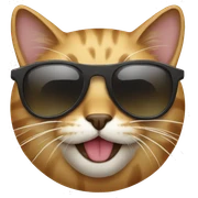 Cat with sunglasses sticker