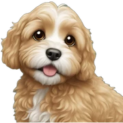 Cavapoo kissing sticker