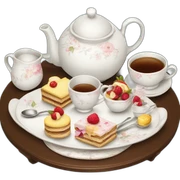 high tea set sticker