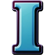 Letter I sticker