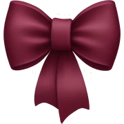 burgundy little bow sticker