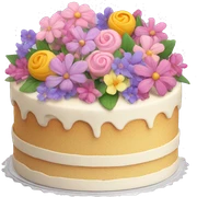 Cake with flowers  sticker