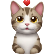 Cat with heart sticker
