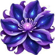  Dark Blue-Purple Nebula-Flower sticker