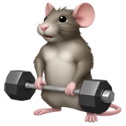 Dumbbell rat sticker