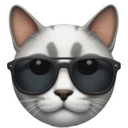 Cat with sunglasses sticker